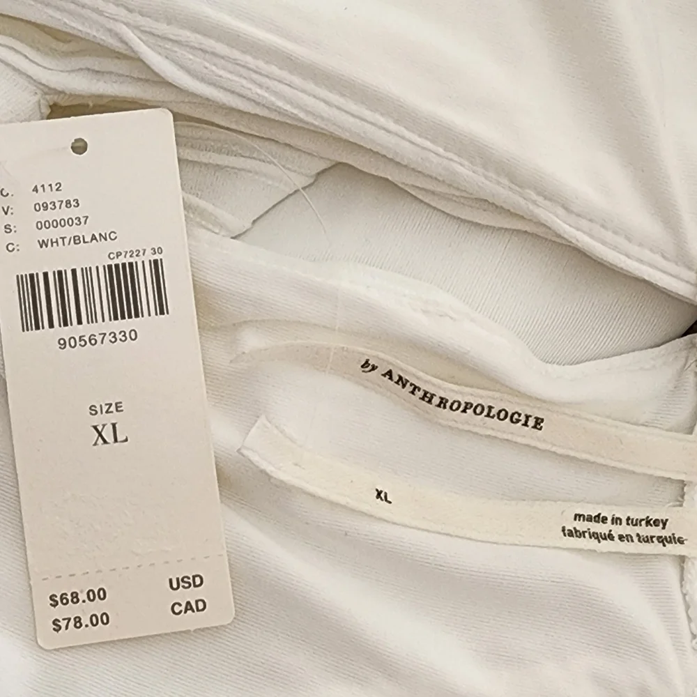 Anthropologie Cream Pleated Halter Top - Picture 4 of 5